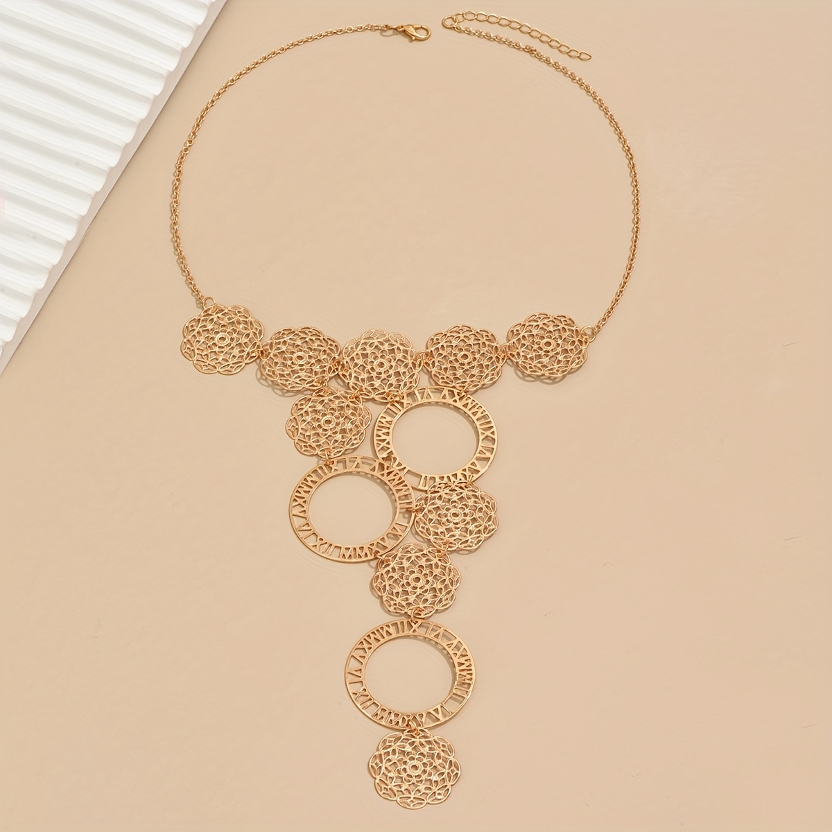 Boho Flower Tassel Necklace Unique Jewelry